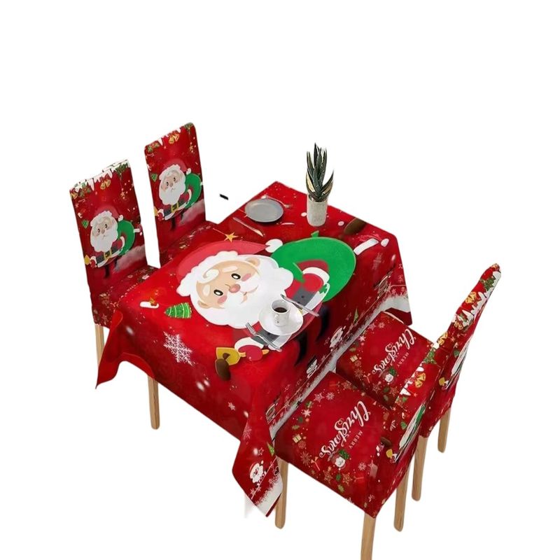 GENERICO - Set Navidad Mantel + 6 Fundas Sillas Decorativas 12O4