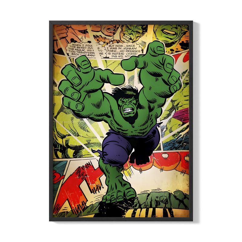 CREANGO - CUADRO POSTER HULK MARVEL COMIC 33X43