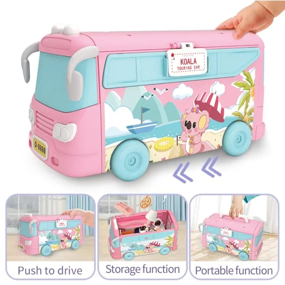 GENERICO - Bus Koala Juguete casa de muñecas con accesorios 72 Piezas