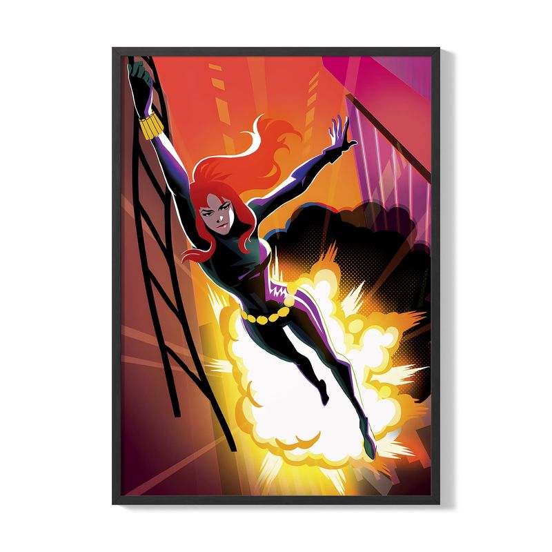 CREANGO - CUADRO POSTER VIUDA NEGRA MARVEL 33X43 DISEÑO 1