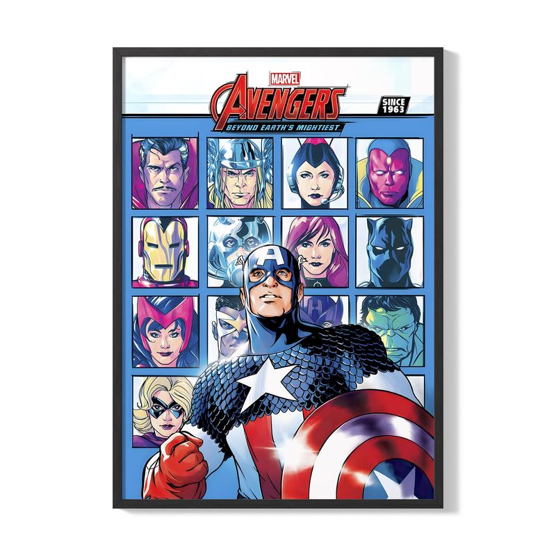 CREANGO - CUADRO POSTER AVENGERS CAPITAN AMERICA 33X43