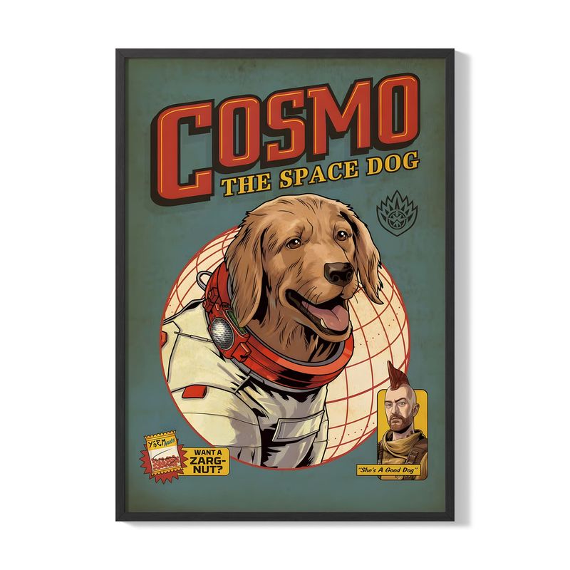 CREANGO - CUADRO POSTER COSMO PERRO MARVEL 33X43