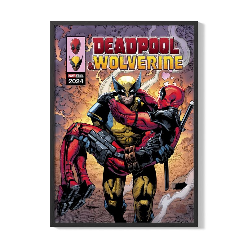 CREANGO - CUADRO POSTER DEADPOOL Y WOLVERINE 33X43 DISEÑO 2