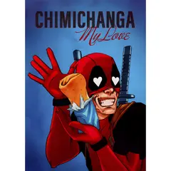 CREANGO - CUADRO POSTER DEADPOOL CHIMICHANGAS 33X43