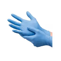 GENERICO - Guantes Nitrilo Descartables Azul Talla L - 100 Unidades