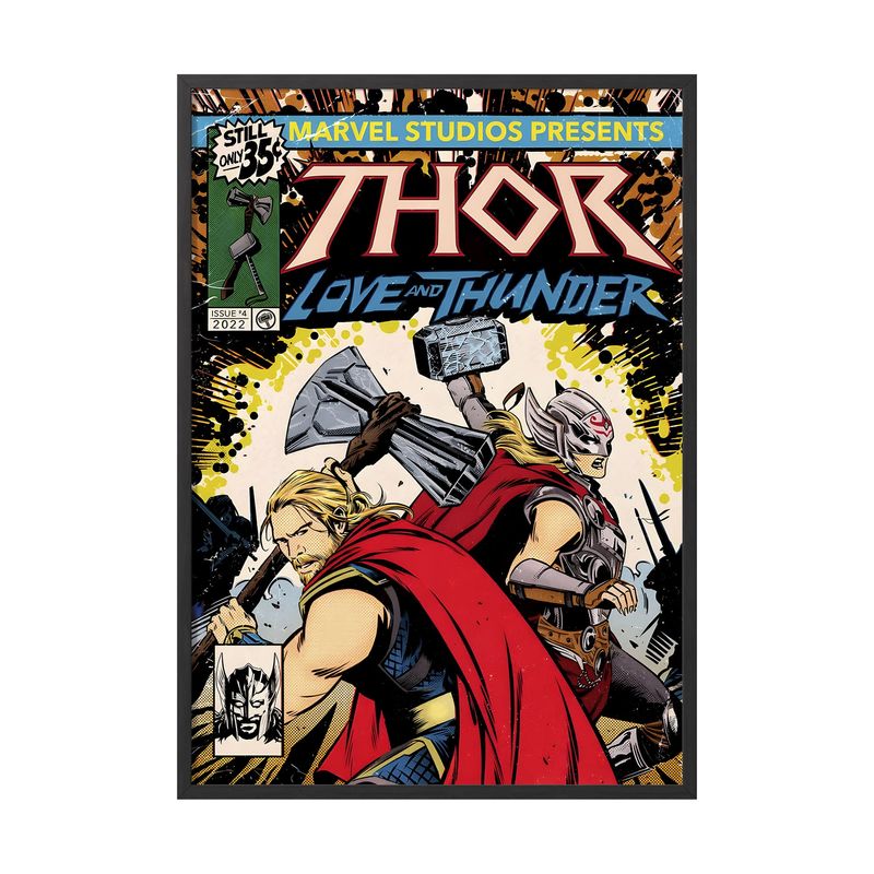 CREANGO - CUADRO POSTER THOR COMIC LOVE AND THUNDER 33X43