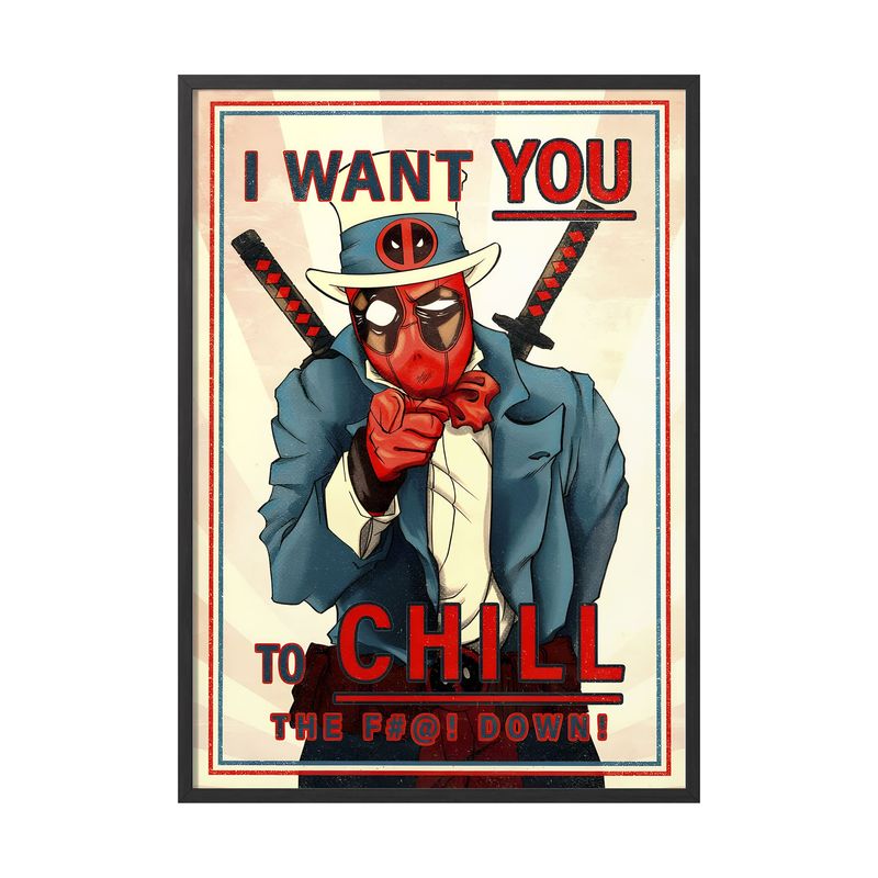 CREANGO - CUADRO POSTER DEADPOOL PARODIA TIO SAM 33X43