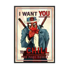 CREANGO - CUADRO POSTER DEADPOOL PARODIA TIO SAM 33X43