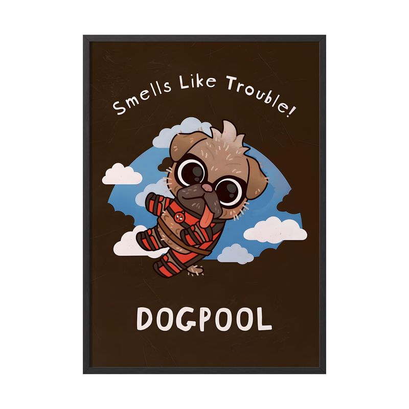 CREANGO - CUADRO POSTER DEADPOOL DOGPOOL 33X43 DISEÑO 1