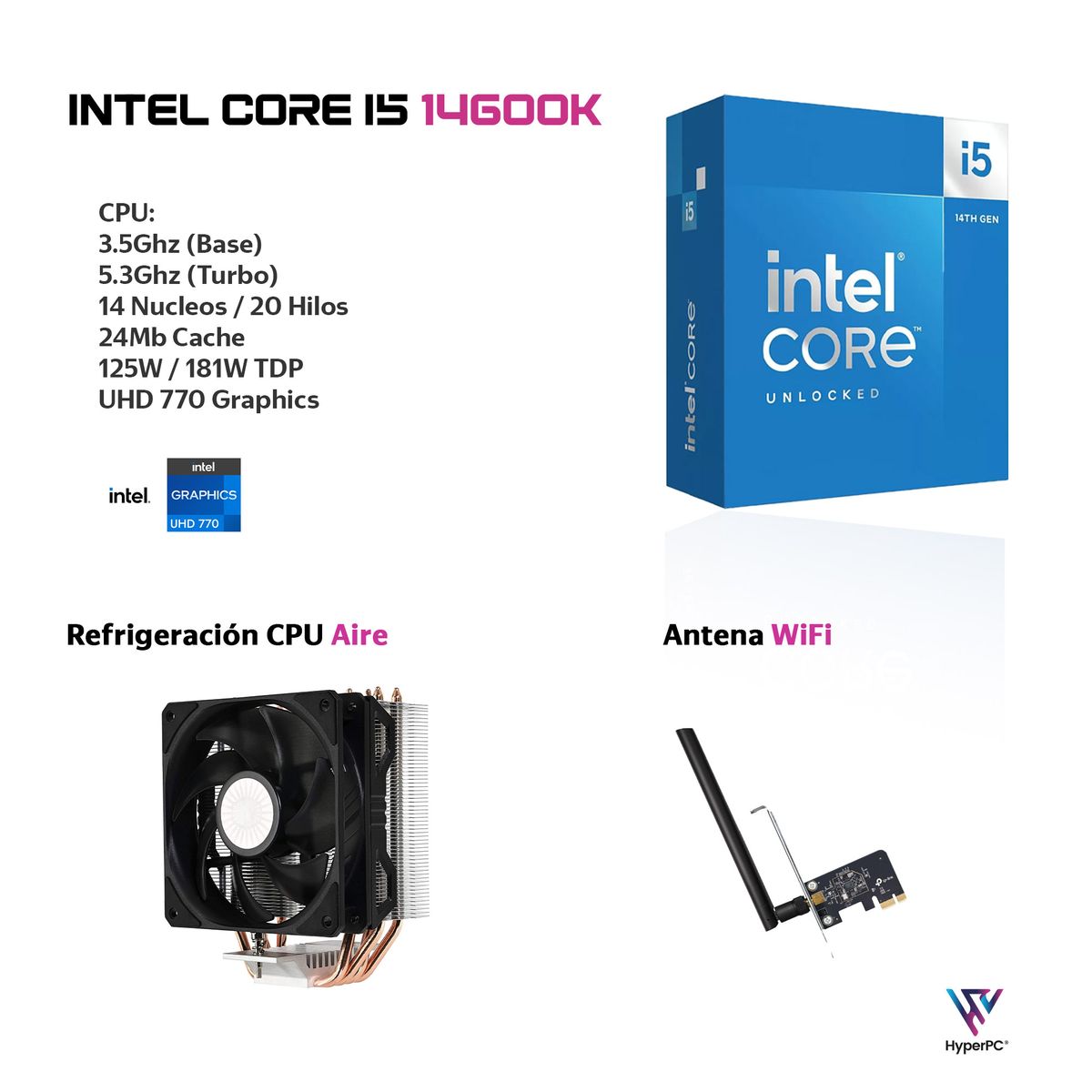 HYPERPC - PC Workstation Audio Pro INTEL CORE i5 14600K 128Gb DDR5 2Tb UHD 770