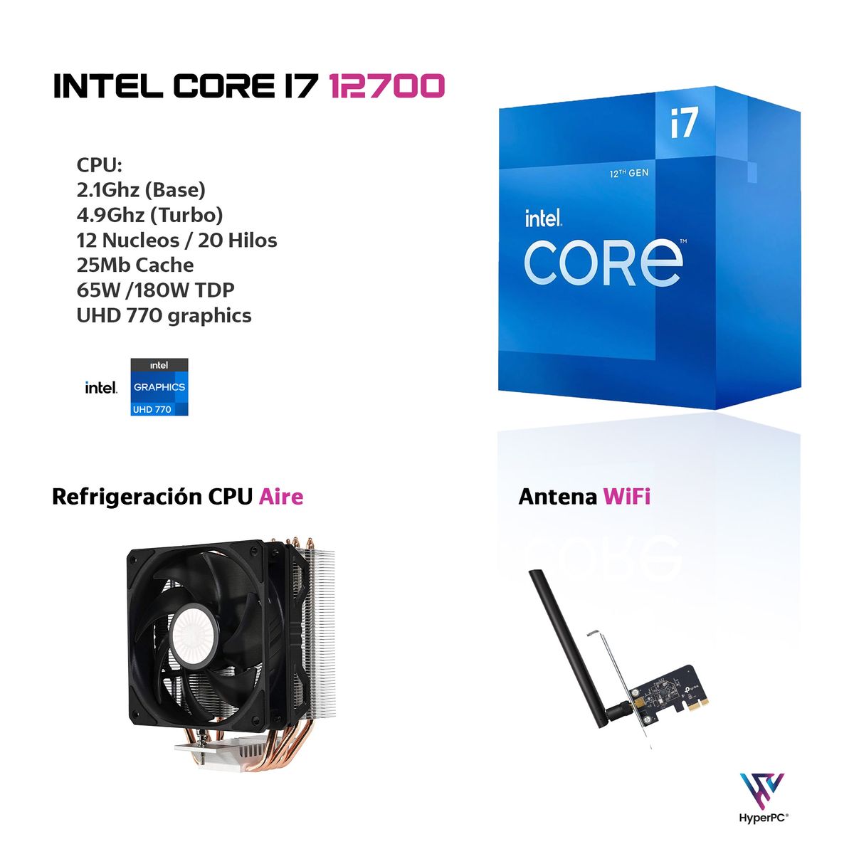 HYPERPC - PC Workstation Audio Ultra INTEL CORE i7 12700 64Gb DDR5 2Tb UHD 770