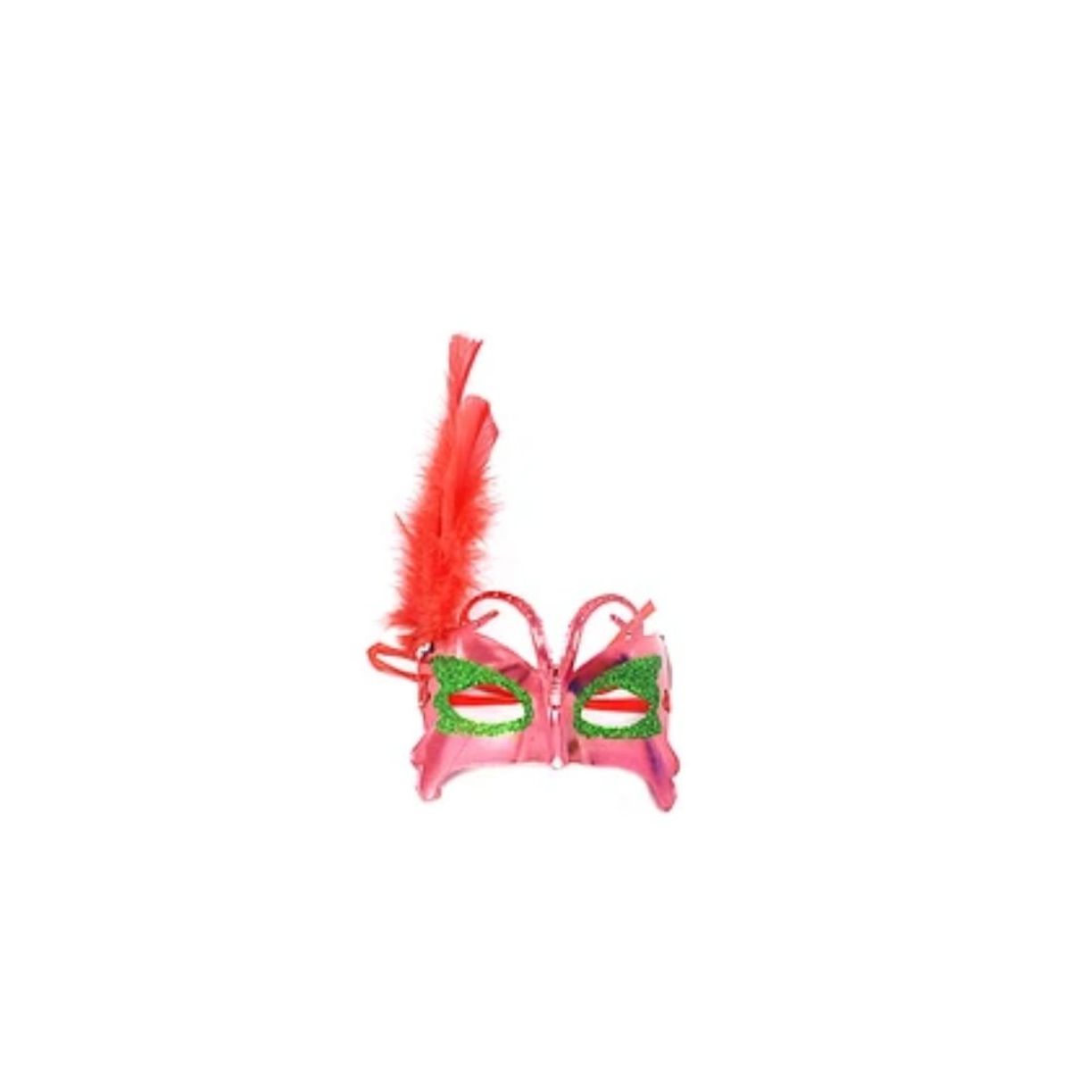 GENERICO - Antifaz Con Plumas 15x18cm Color Aleatorio