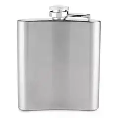 GENERICO - Petaca de acero inoxidable licor whisky 6 oz