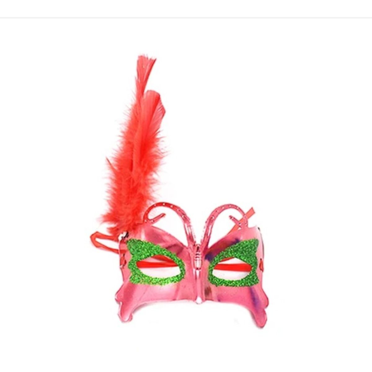 GENERICO - Antifaz Con Plumas Color Aleatorio 14x18cm