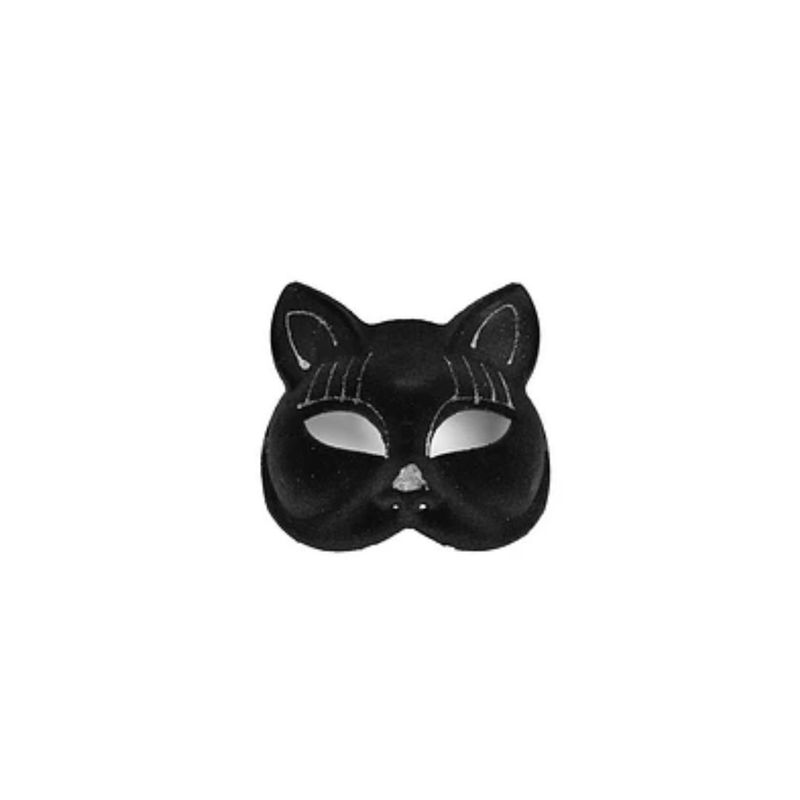 GENERICO - Antifaz De Gato Negro 17x25cm