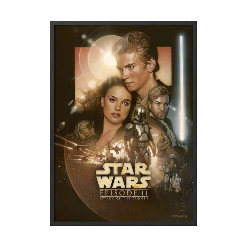 CREANGO - CUADRO POSTER STAR WARS EPISODIO 2 33X43
