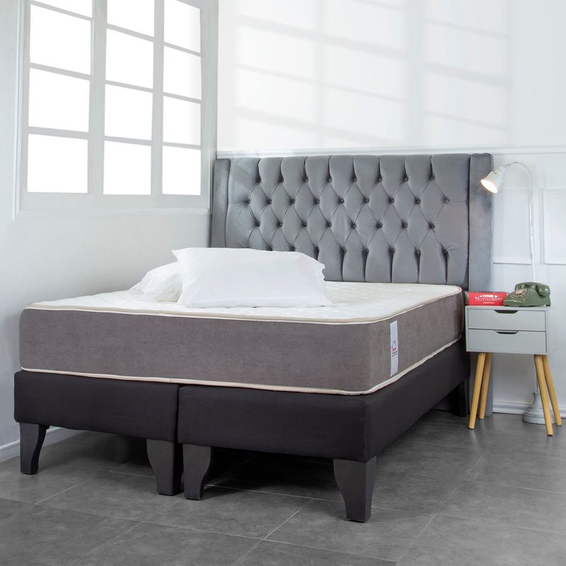 FOCUS - Cama Europea Focus 2 Plazas Colchón + Soporte NO INCLUYE RESPALDO