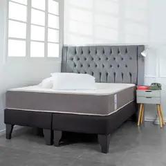 FOCUS - Cama Europea 2 Plazas Colchón + Soporte NO INCLUYE RESPALDO