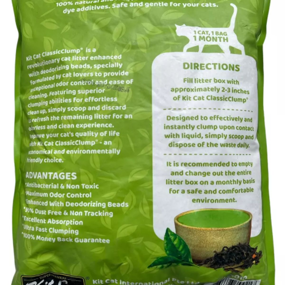 BORANGORA - Arena Para Gato Kit Cat Sand Green Tea 7kg