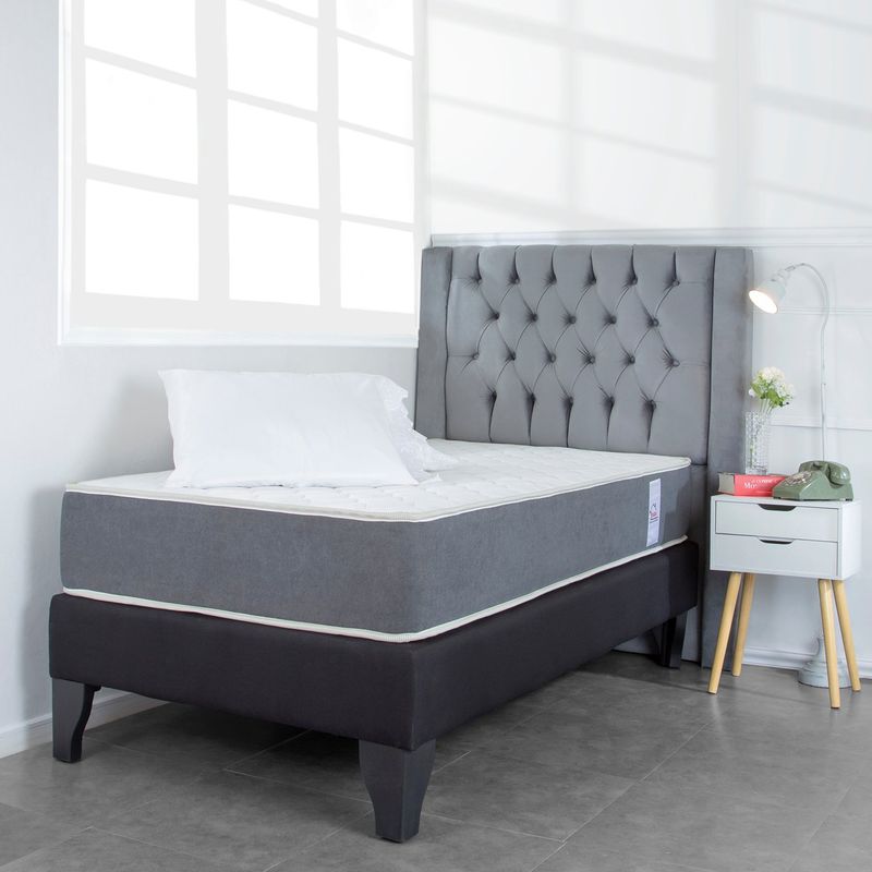 FOCUS - Cama Europea Focus 1.5 Plazas Colchón + Soporte  NO INCLUYE RESPALDO