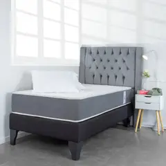 FOCUS - Cama Europea 1.5 Plazas Colchón + Soporte NO INCLUYE RESPALDO