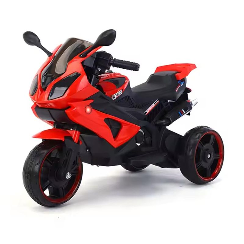 AUCKLAND OUTDOOR - Moto Electrica Auto Juguete Antivuelco Niños Luz Sonido Roja