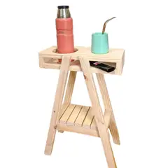 GENERICO - Mesa Lateral pMate Madera Natural