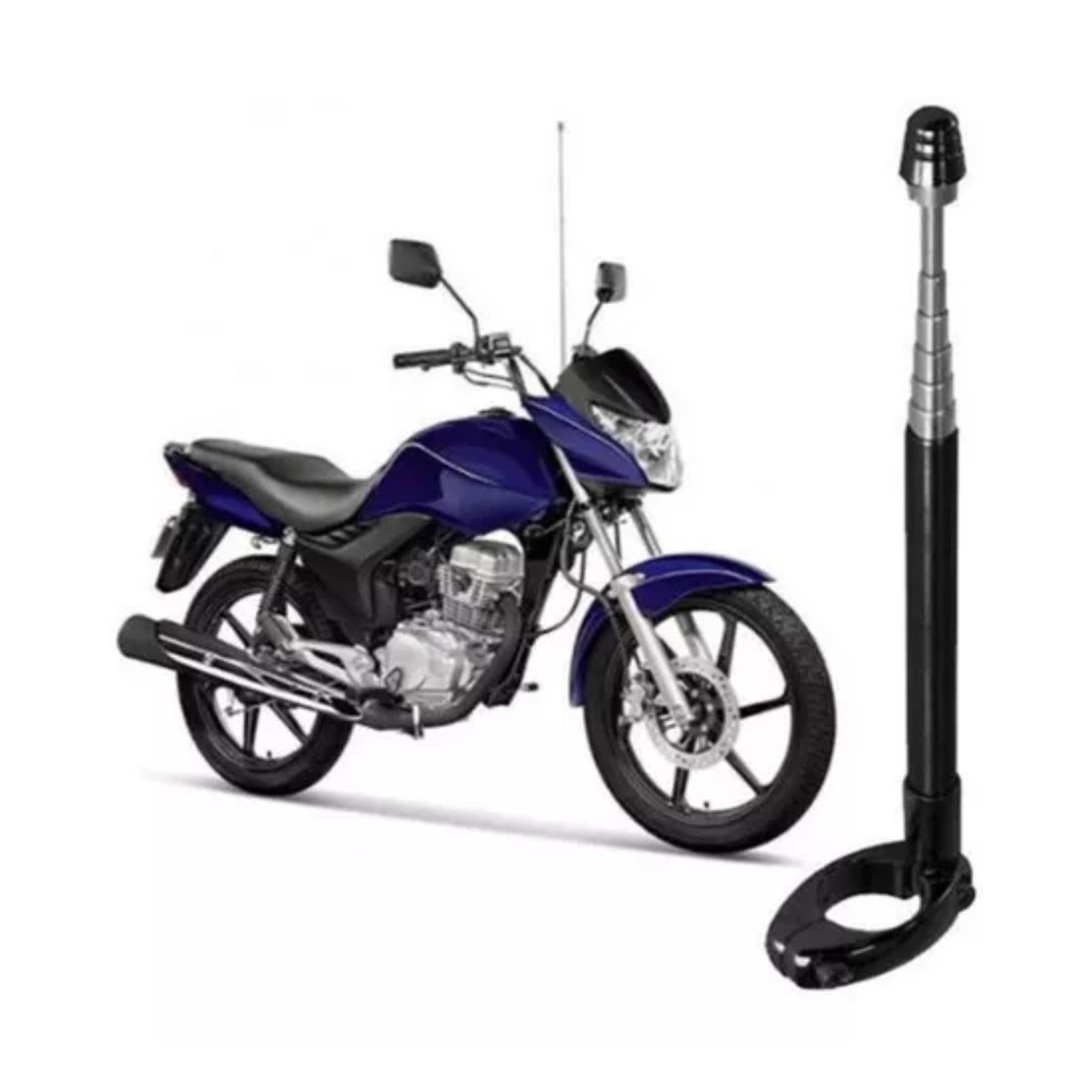 GENERICO - Antena Corta Hilo Curado Moto Retractil Corta Pipa