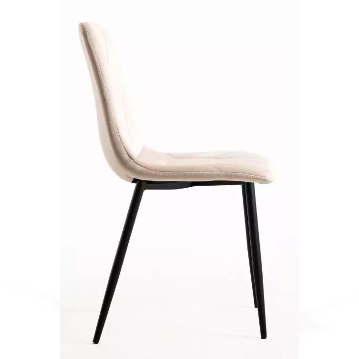 HABITA2 CHILE - Pack de 2 Silla Comedor Terciopelo Cuadros - Beige