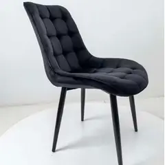 GENERICO - Pack de 4 Silla Comedor Terciopelo Cuadros - Negro