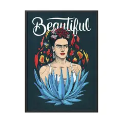 CREANGO - CUADRO POSTER FRIDA KAHLO MUJER HERMOSA 33X43