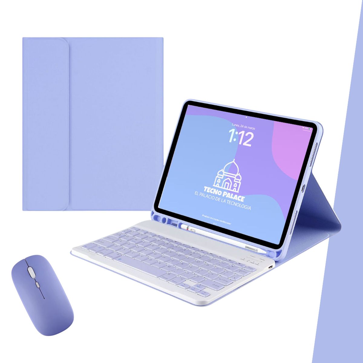 GENERICO - Fundas Con Teclado y Mouse Para iPad Air 11 M2-M3 / Air 4-5 - letra Ñ