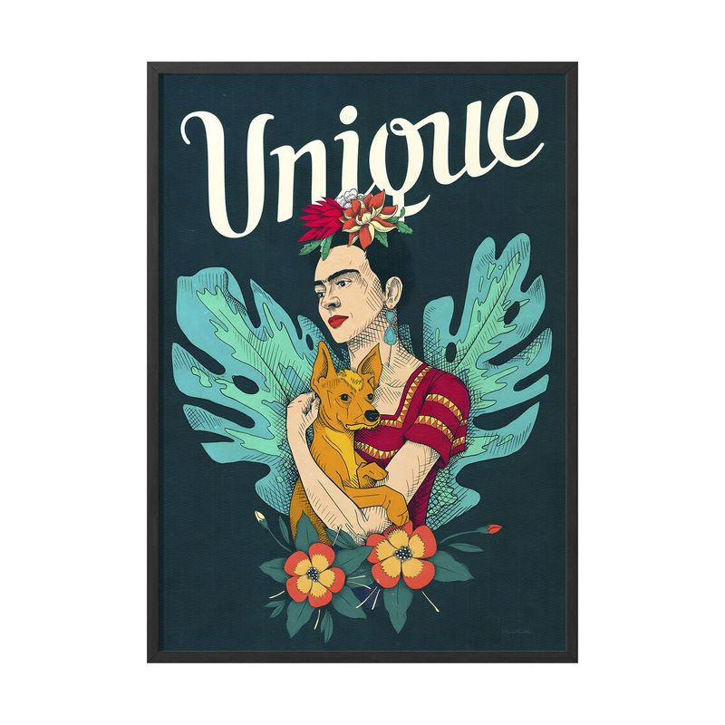 CREANGO - CUADRO POSTER FRIDA KAHLO MUJER UNICA 33X43