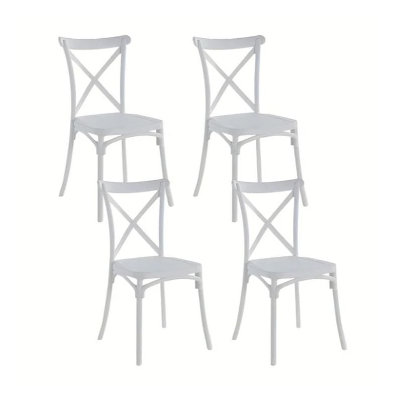 GENERICO - PACK 4 SILLA SENA POLIPROPILENO - BLANCO