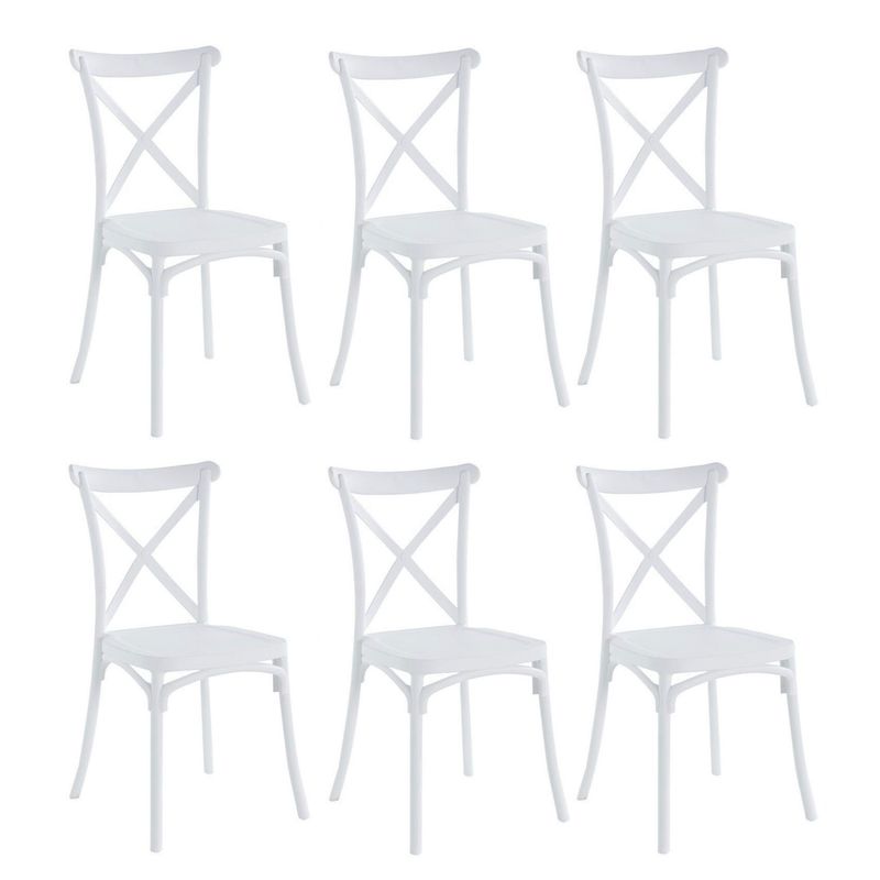 GENERICO - PACK  DE 6 SILLA SENA POLIPROPILENO- BLANCO