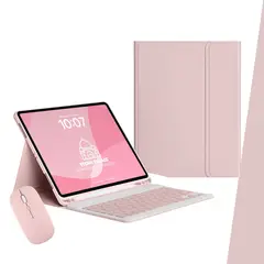 GENERICO - Fundas Con Teclado y Mouse Para iPad 10,2 (7,8,9 GEN) Incluye letra Ñ