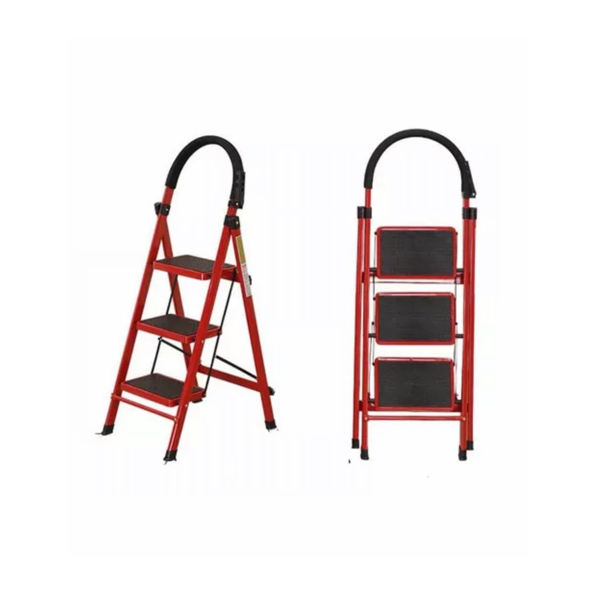 IMPORTCLICK - Escalera 3 Peldaño Antideslizante Plegable Amplio Altura 63 M IMPORTCLICK