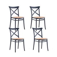 PACK DE 4 SILLA SENA TOP- NEGRO