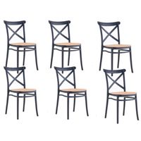 PACK DE 6 SILLA SENA TOP- NEGRO