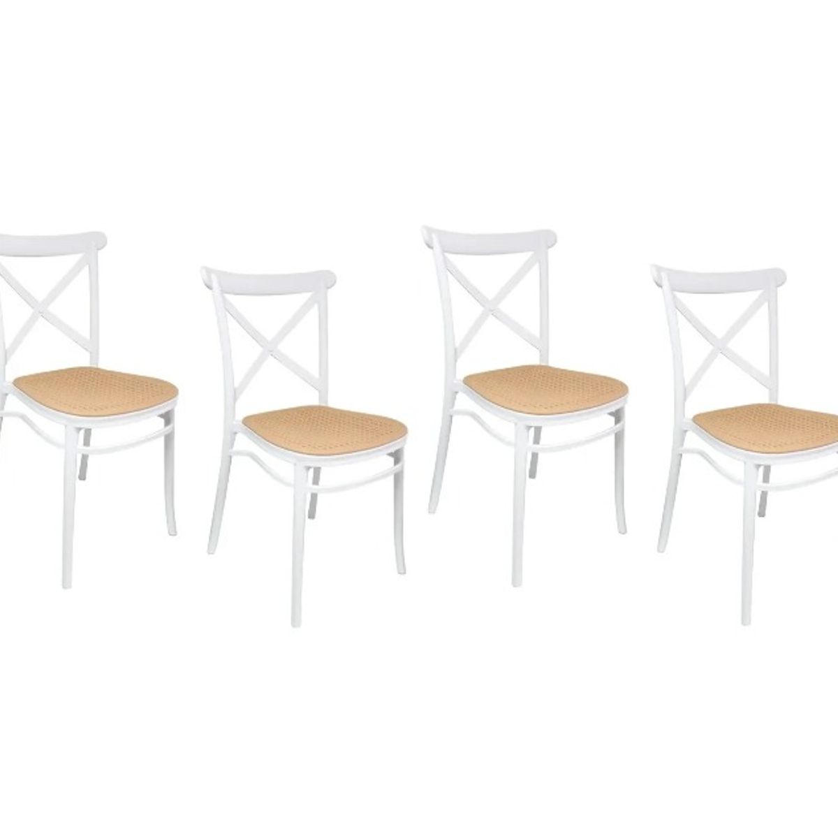 HABITA2 CHILE - PACK DE 4 SILLA SENA TOP- BLANCO