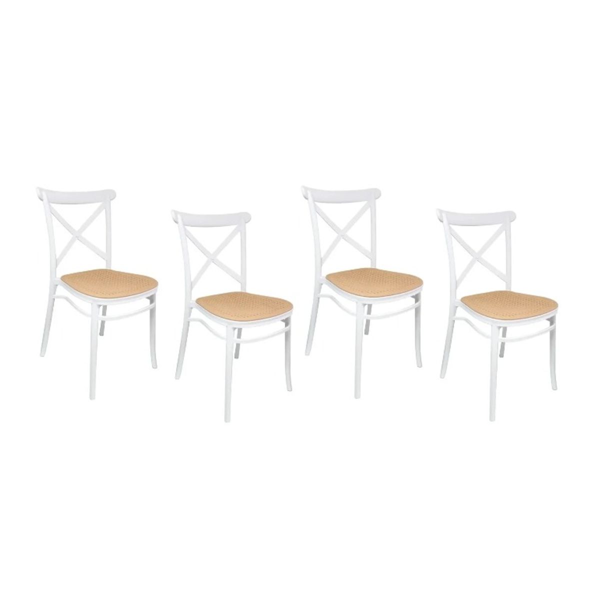 HABITA2 CHILE - PACK DE 4 SILLA SENA TOP- BLANCO