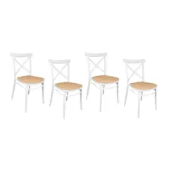 GENERICO - PACK DE 4 SILLA SENA TOP- BLANCO