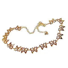 VIVAFELICIA - Cinturón Cadena Mariposas Dorado