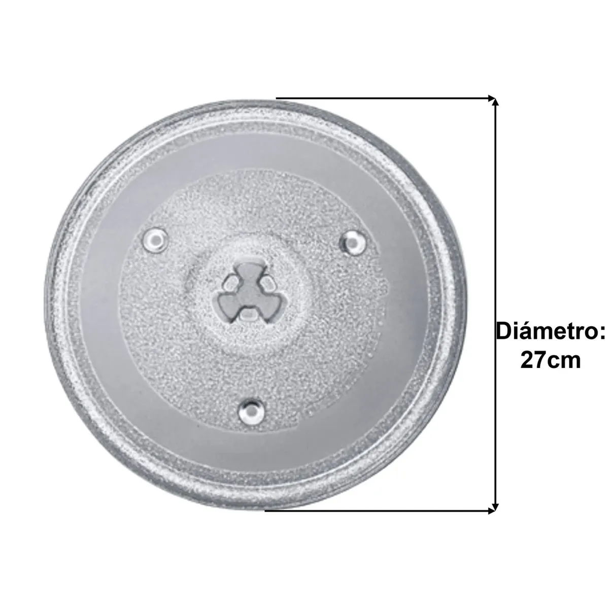 GENERICO - Plato Para Microondas Diámetro 270mm - Hoja Trébol
