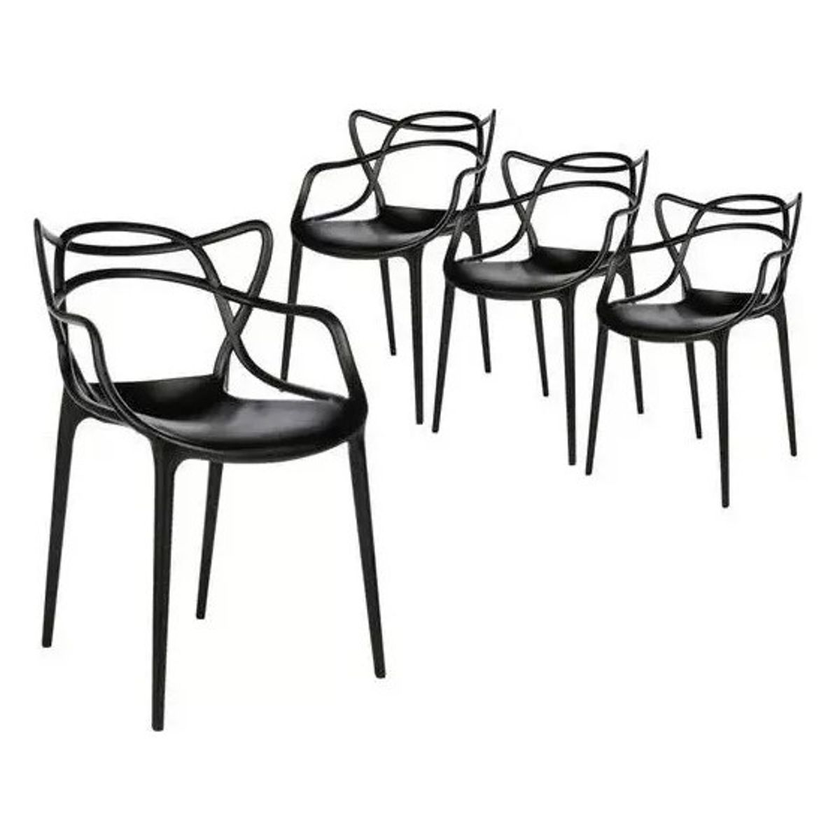 HABITA2 CHILE - PACK DE 4 SILLA MASTER NEGRO