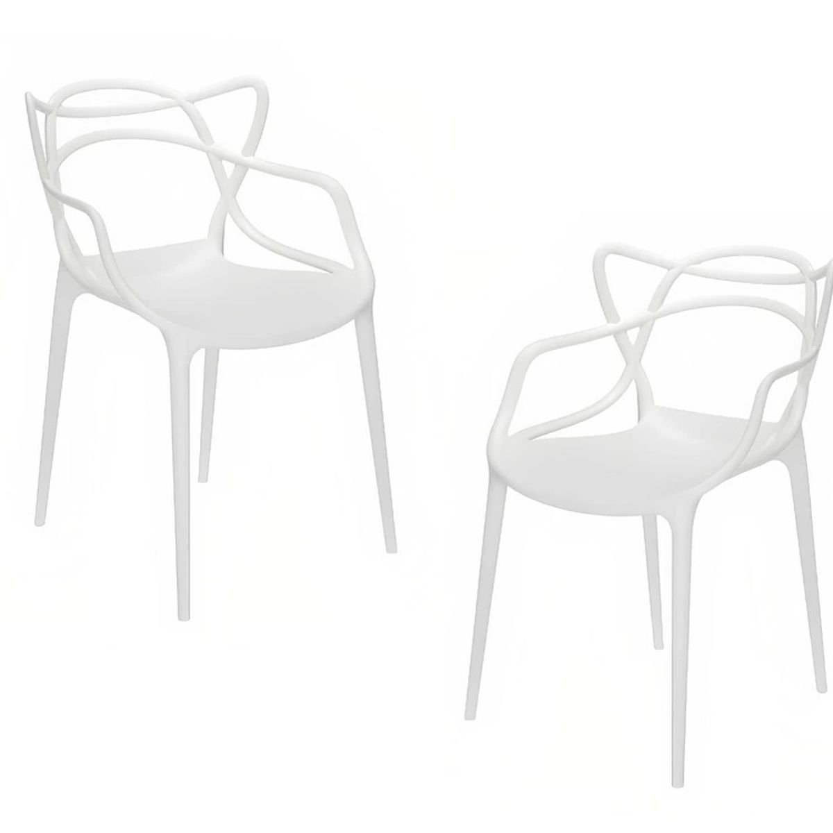 GENERICO - PACK DE 2 SILLA MASTER BLANCO