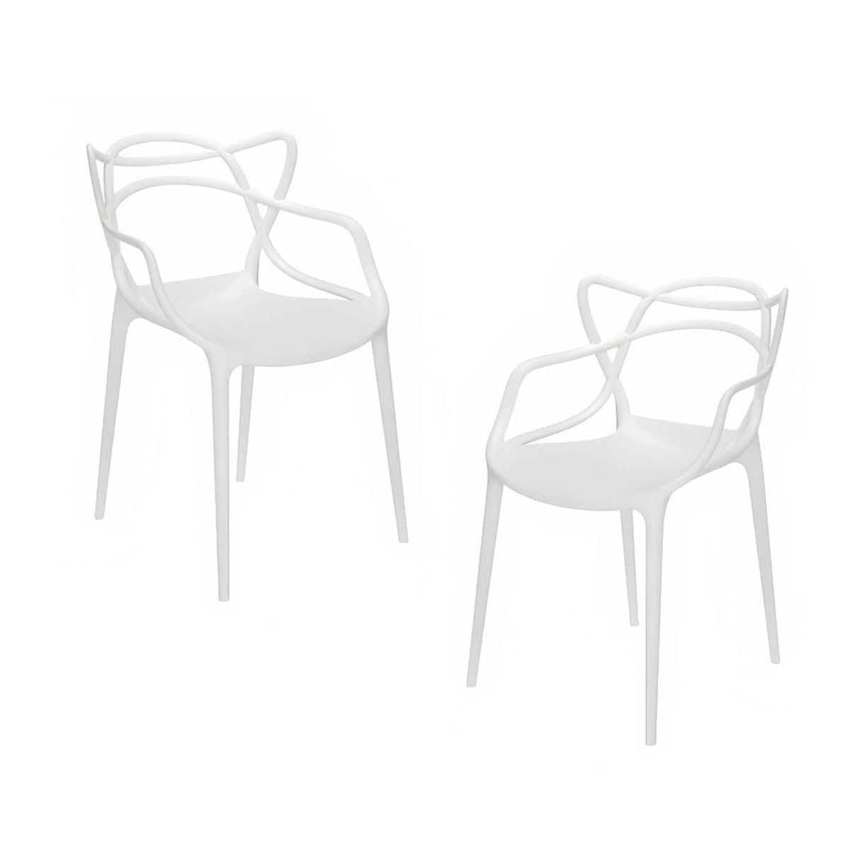 GENERICO - PACK DE 2 SILLA MASTER BLANCO