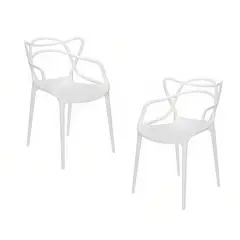 GENERICO - PACK DE 2 SILLA MASTER BLANCO