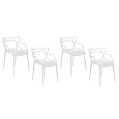 GENERICO - PACK DE 4 SILLA MASTER BLANCO