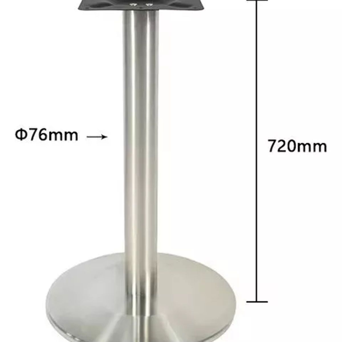 GENERICO - Pata Larga para Mueble Mesa Escritorio 1un 72cm Cromada